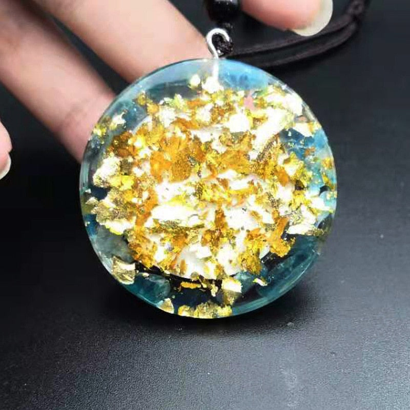 Sparkling Hope - Fluorite Star of David Orgone Necklace - TeamPlanting