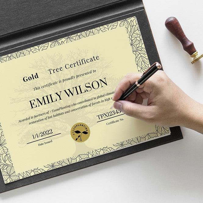 #type_Gold - 50 Trees Certificate
