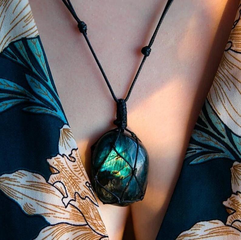 Confidence & Calm Enhancer - Labradorite Necklace Necklaces - TeamPlanting