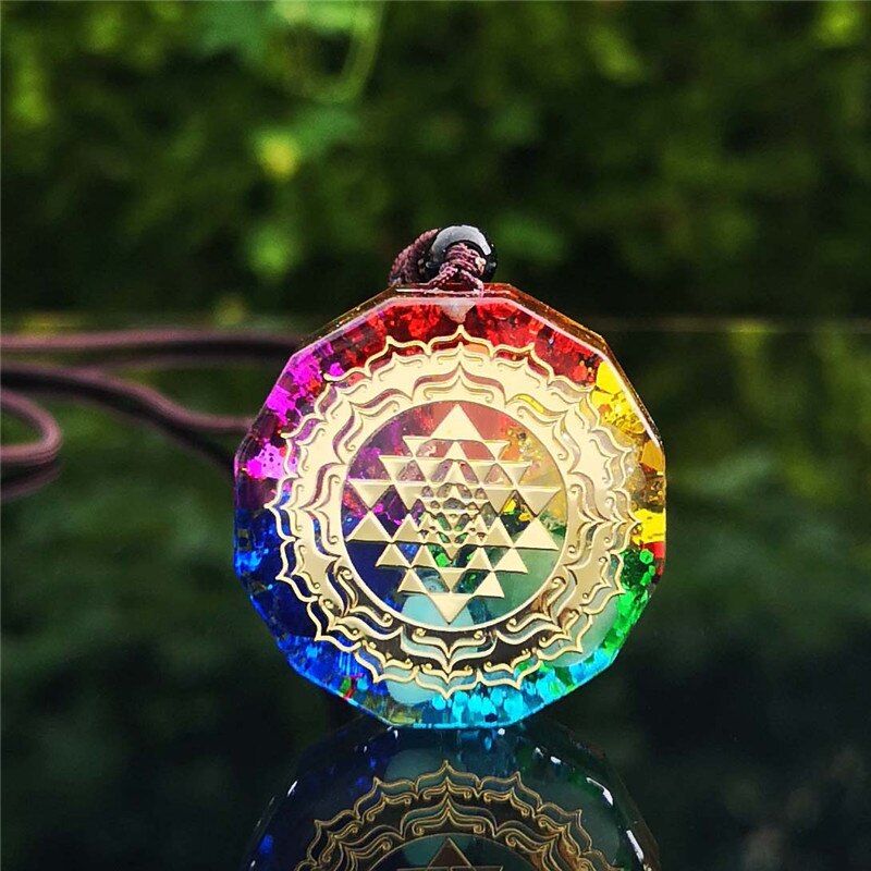 Invigorated Balance - Sri Yantra Orgonite Necklace 0 - TeamPlanting