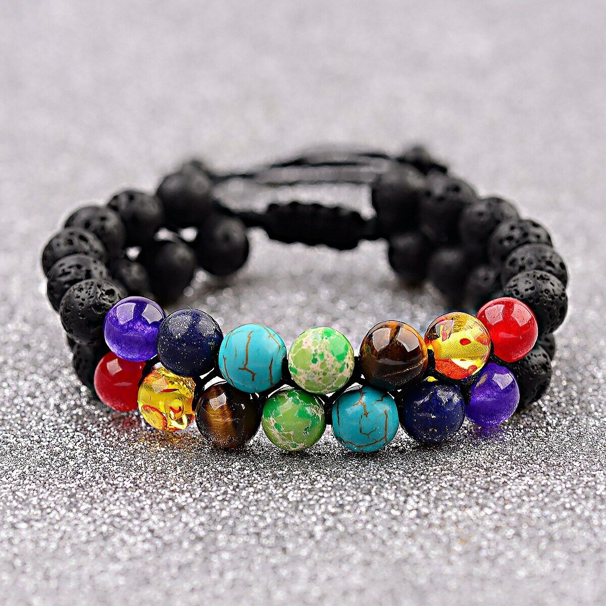 Supreme Grounding - Chakra Lava Dual Bracelet Bracelets - TeamPlanting