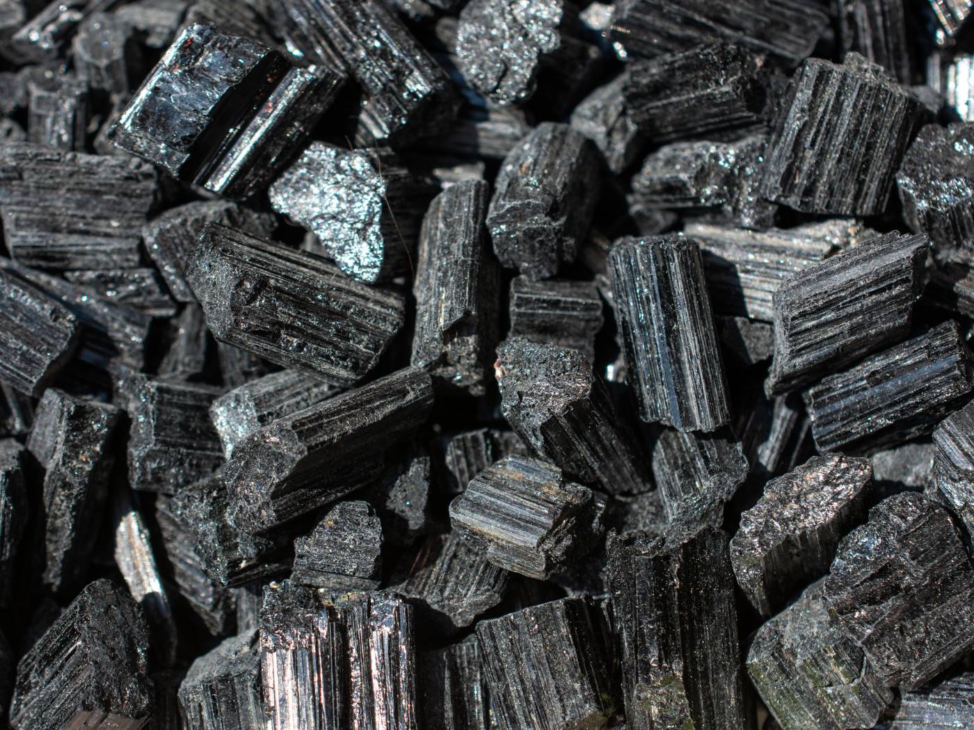 Black crystals