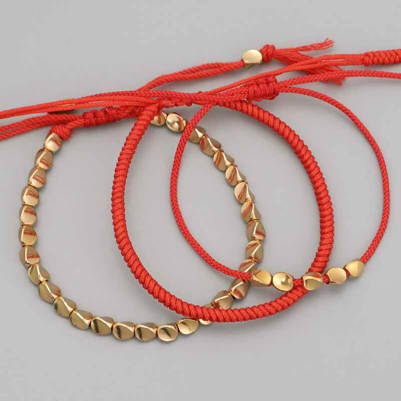 Lucky Copper String Bracelet Trio Set - Pain Relief & Uplifting Energy