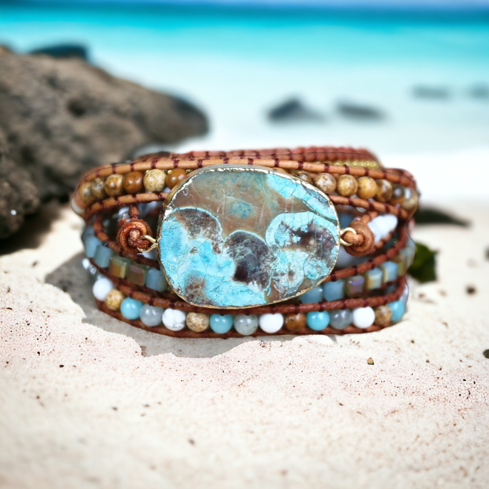 Ocean Turquoise Wrap Bracelet