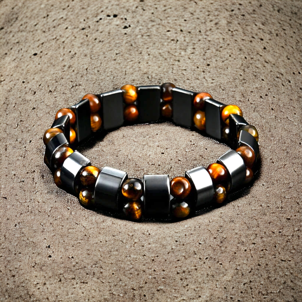 Space Orbiter Tiger's Eye Hematite Bracelet