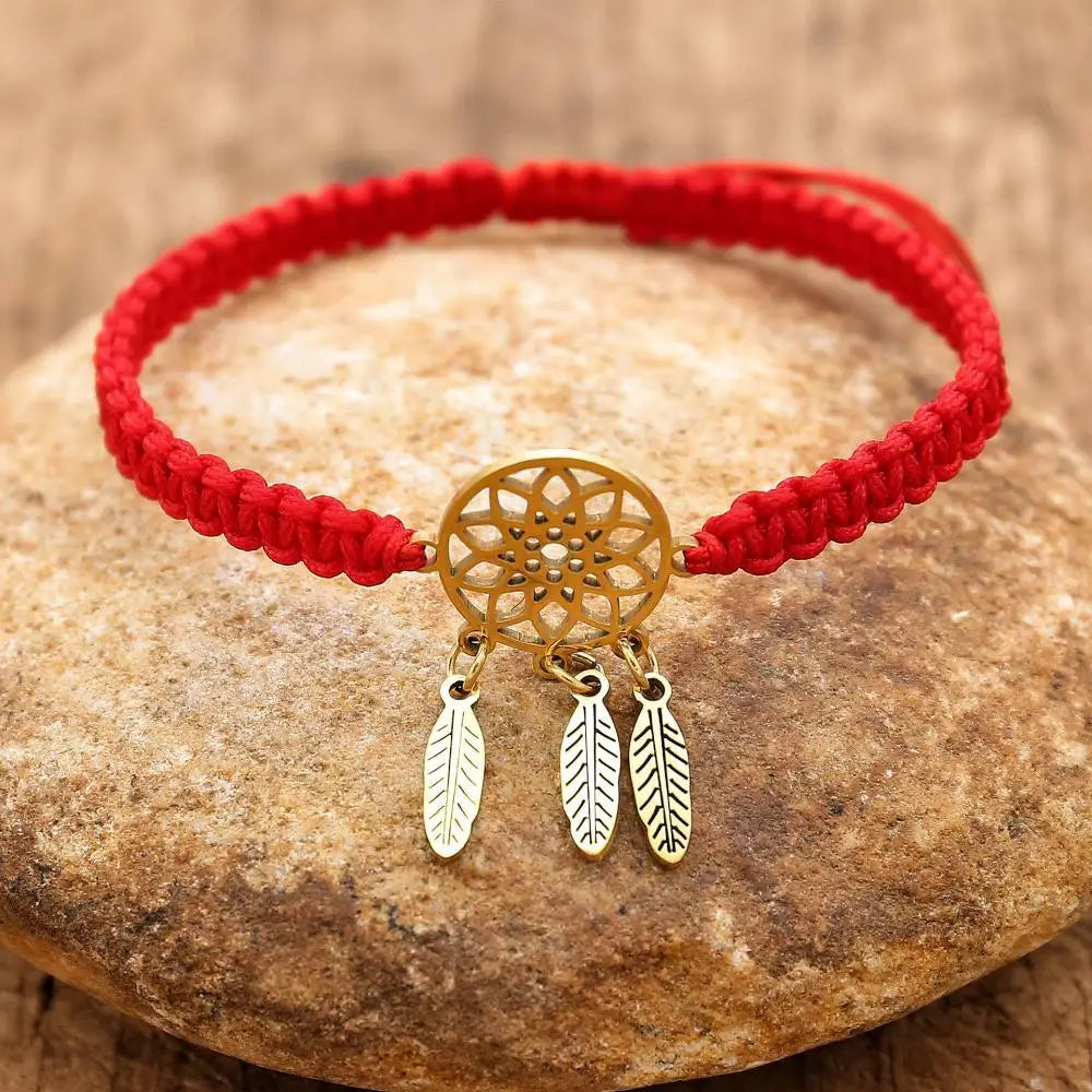 Dreamcatcher Red String Bracelet