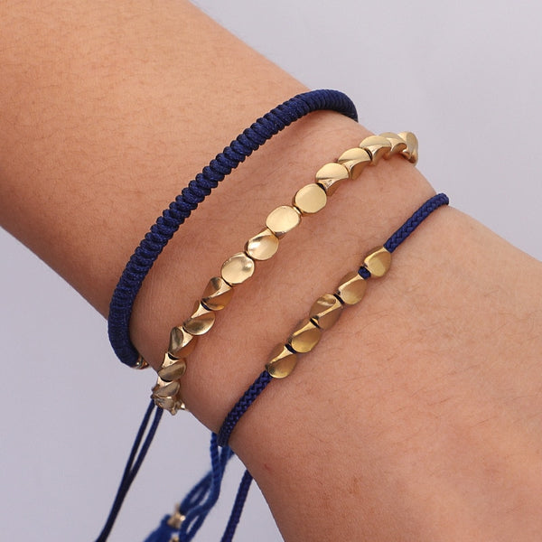 Tibetan Copper Bracelet – Blue Set Detail – TeamPlanting