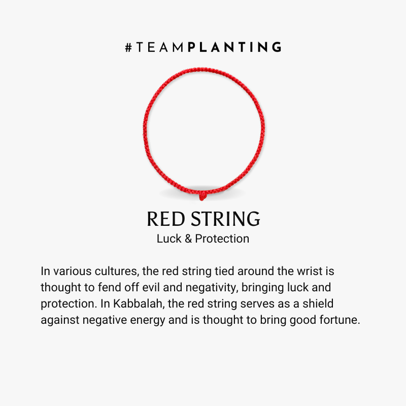Embroidered Lucky Red String Bracelet - TeamPlanting