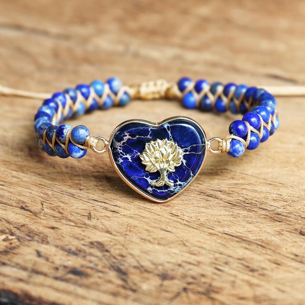 Inner Wisdom - Lapis Lazuli Heart Bracelet 0 - TeamPlanting