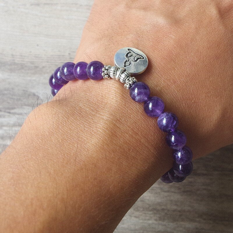 Soothing Relaxation - Amethyst Buddha Bracelet - TeamPlanting