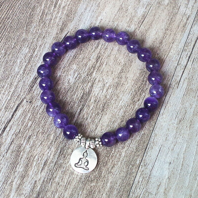 Soothing Relaxation - Amethyst Buddha Bracelet - TeamPlanting