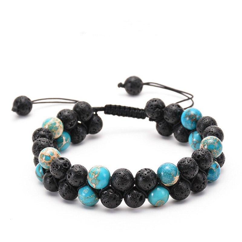 Invigorated Manifesting - Amazonite Lava Dual Bracelet 0 - TeamPlanting