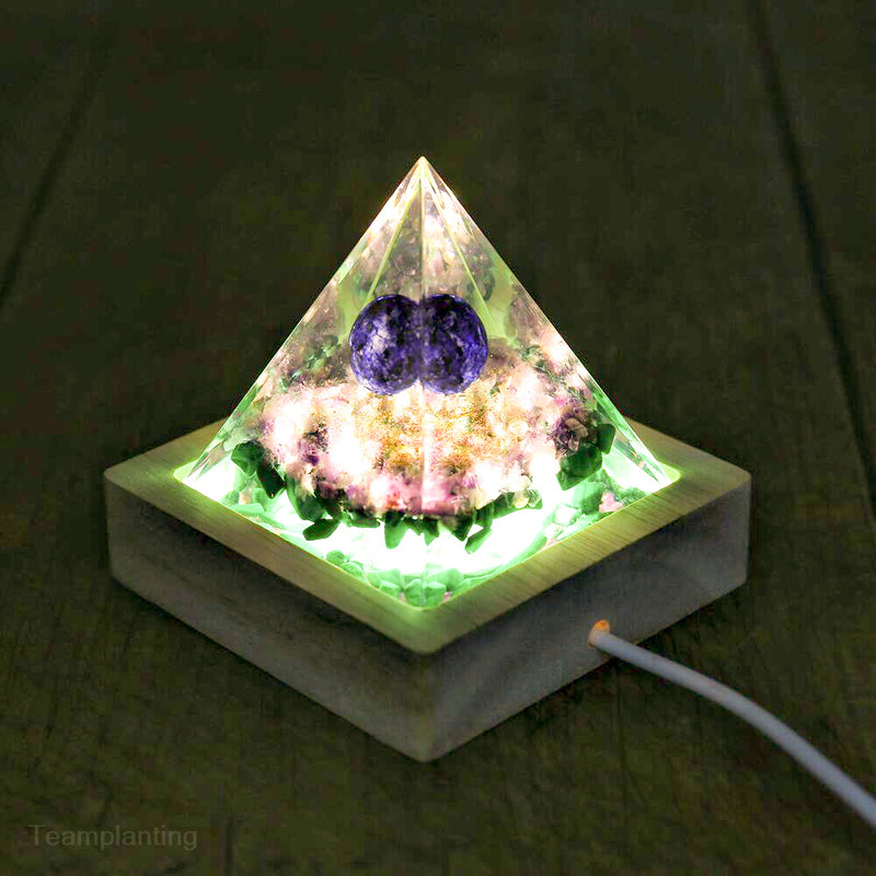 Uranus Lapis Lazuli Amethyst Orgone Pyramid