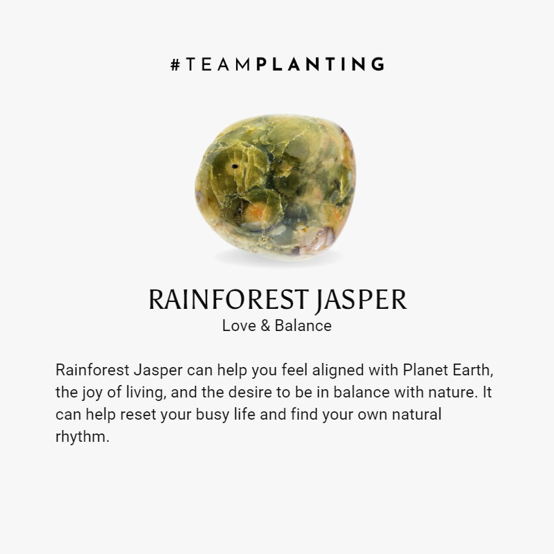 Energetic Love - Gold Heart Rainforest Jasper Bracelet - TeamPlanting
