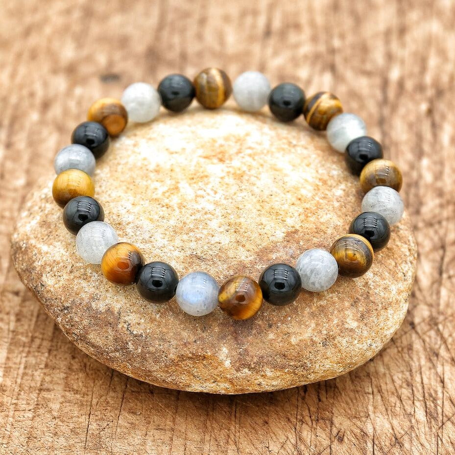 Dream Pursuer - Tiger's Eye Labradorite Obsidian Bracelet - TeamPlanting