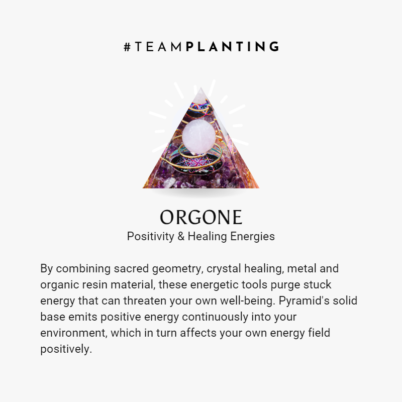 Healing Protection - Amethyst Copper Orgone Pyramid - TeamPlanting